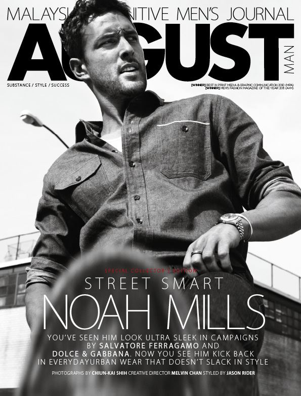 Noah Mills Seduces with Ease on the Cover of August Man Malaysia