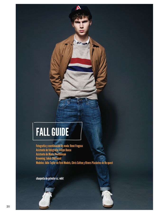 Adin Taylor, Chris Colton & Rivers Plasketes Sport Casual Fall Styles for Nylon Guys México