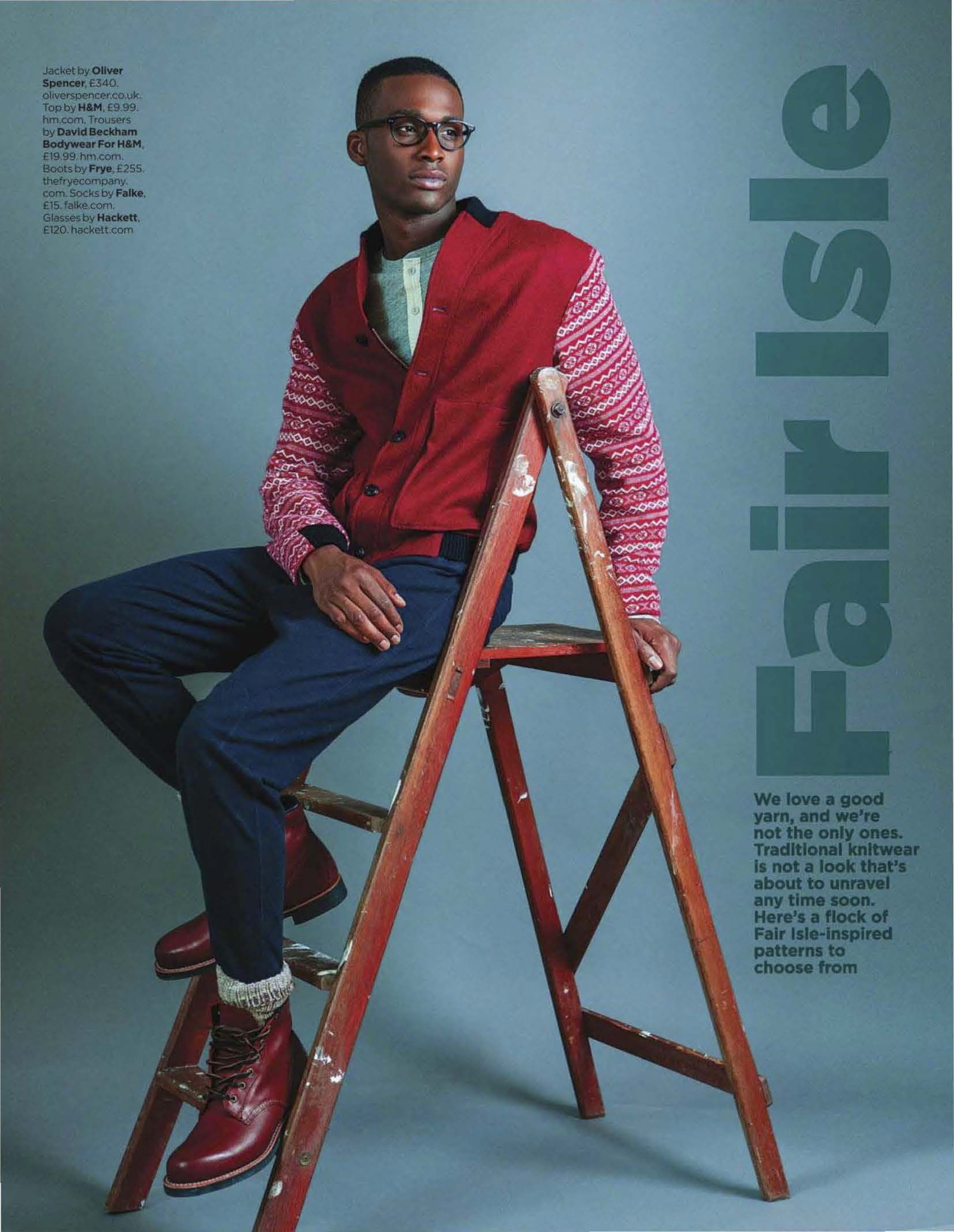 Jamel Gordon-Lynch is in the Mood for Prints for British GQ