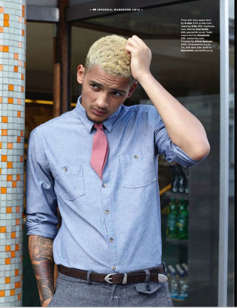 Todd Taylor Dons Informal Fashions for British GQ