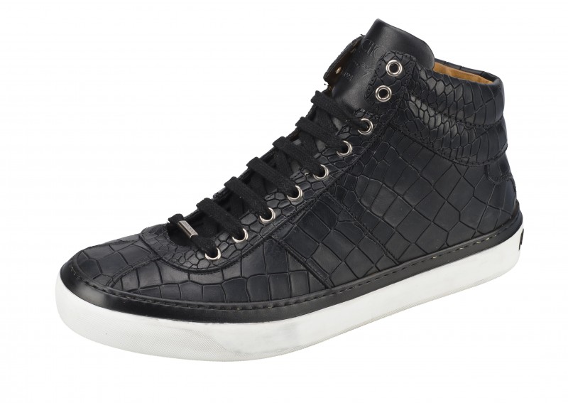 Belgravia Embossed Mock Croc Black