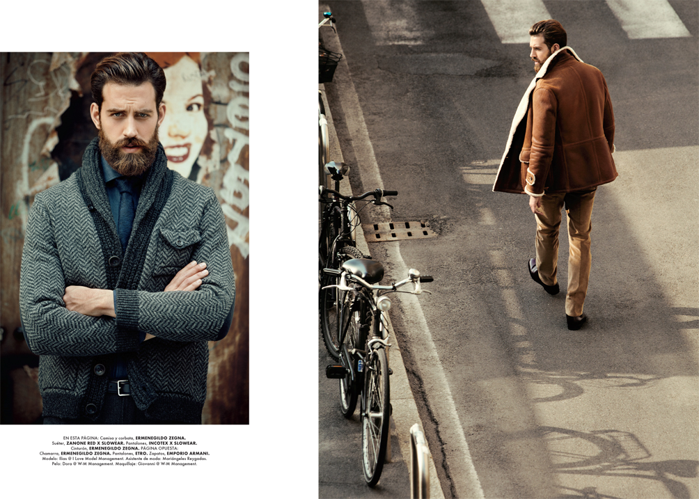 Ilias Petrakis Walks the Line for Elle Man Mexico