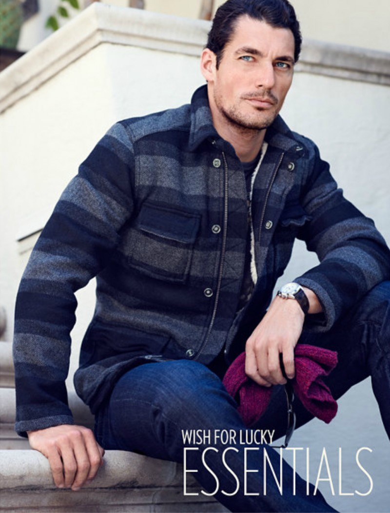 David Gandy Models Laid-Back Styles for Lucky Brand's November 2012 ...