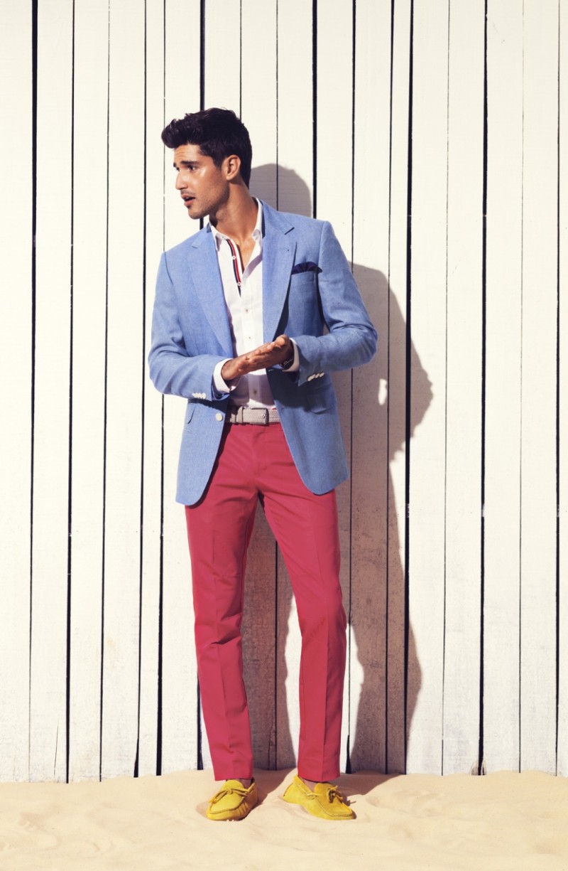 Miguel Iglesias Models Colorful Designs for Calibre's Spring/Summer 2012/13 Lookbook