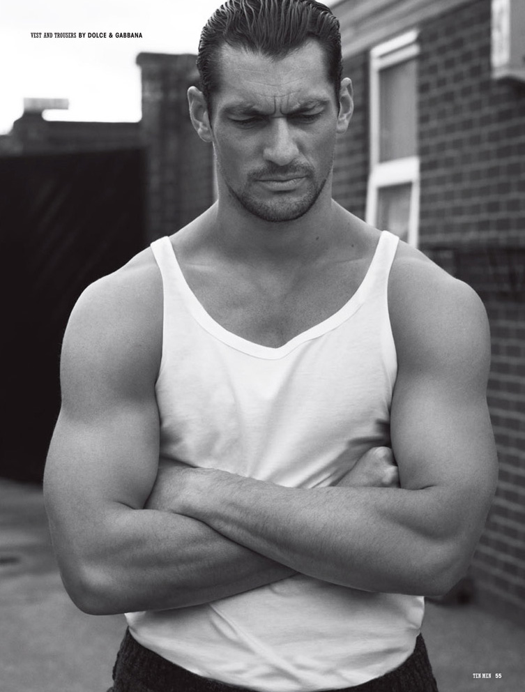 David Gandy Gets Cheeky in Dolce Gabbana for 10 Men s Cover