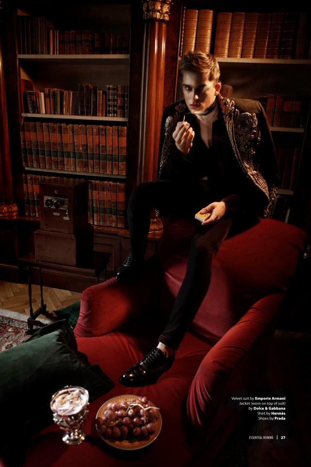 A Velvet Clad Thorben Gartner is a Luxurious Vision for Essential Homme
