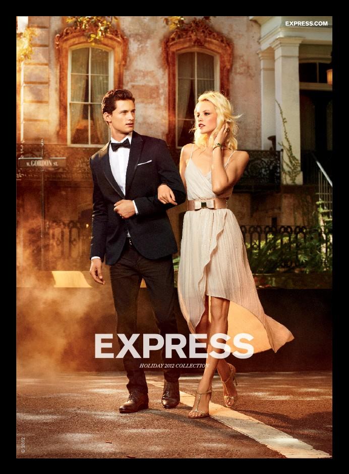 Garrett Neff Exudes Modern Refinement for Express Holiday 2012 Campaign