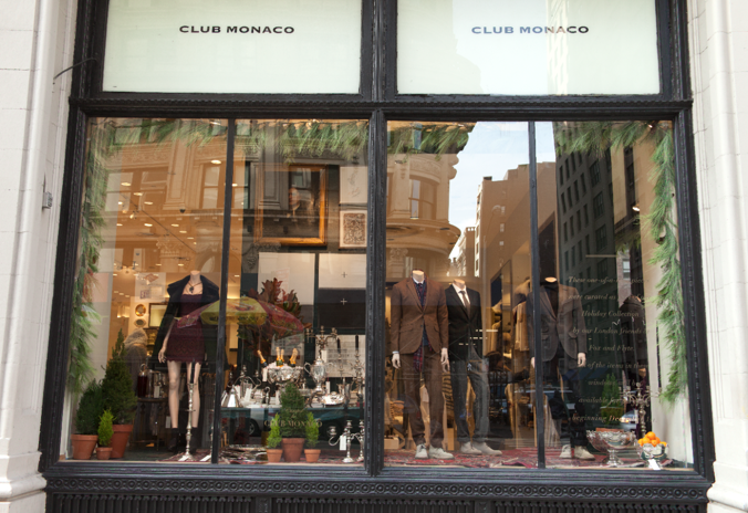 Club Monaco Collaborates with Fox & Flyte for New Holiday Display