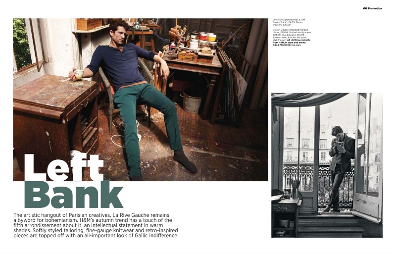 Max Rogers Models H&M's Fall/Winter 2012 Styles for British GQ