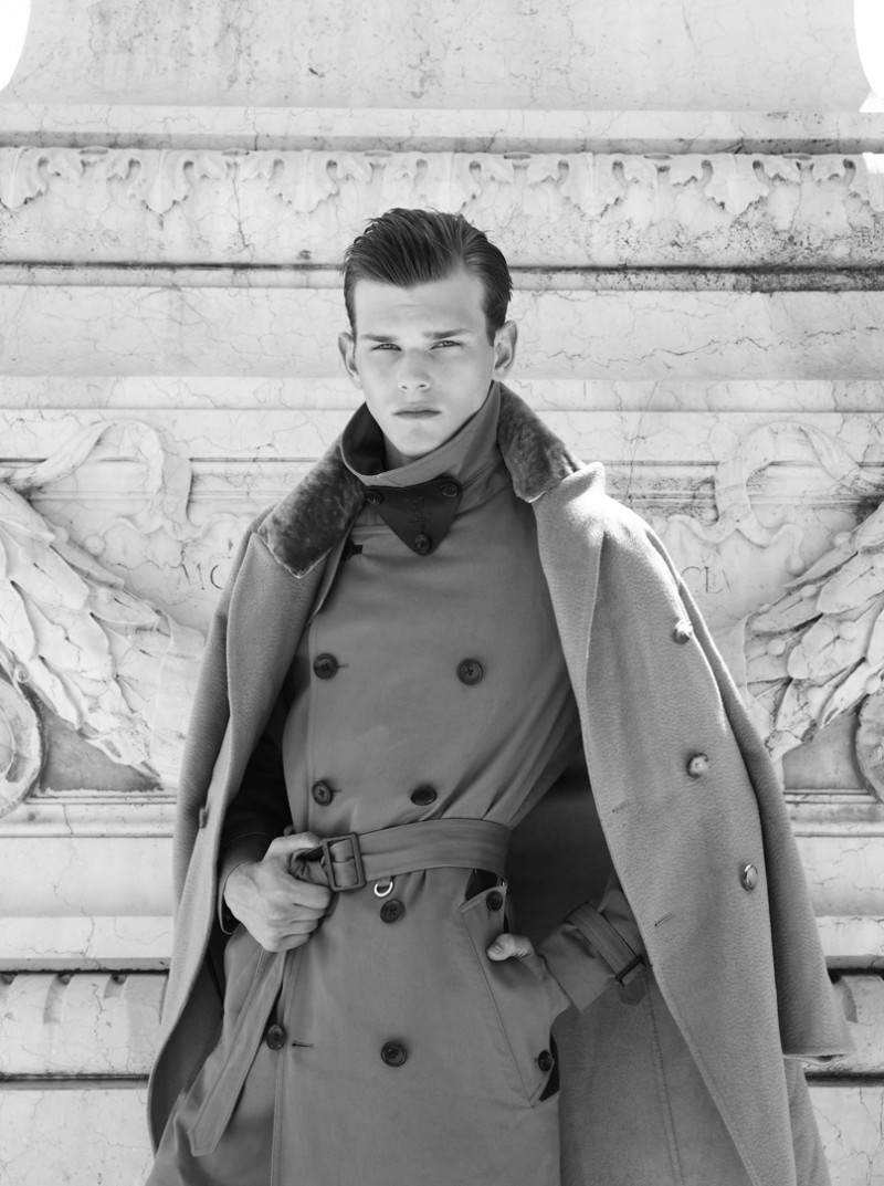 Alex Michels Dons Polished Outerwear Pieces for Essential Homme