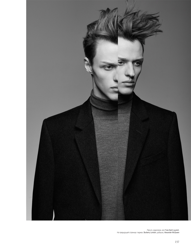 A Dapper Alex Maklakov is Photographed for L Officiel Hommes