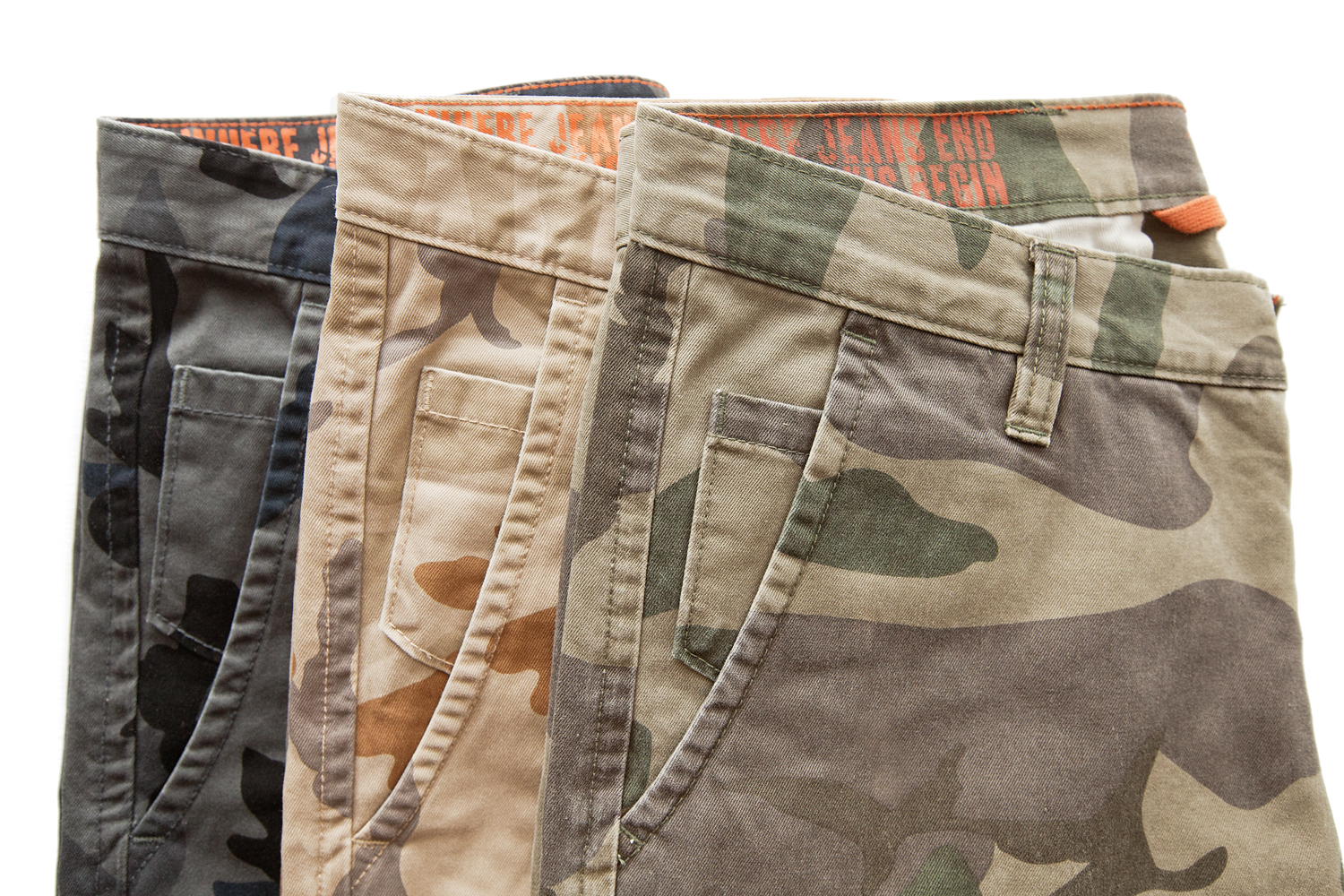 Dockers Alpha Khaki in 3 Camo Options Group Shot