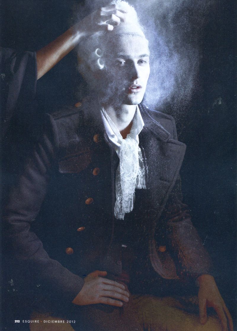 Wouter Peelen Powders his Hair for Esquire España  The 