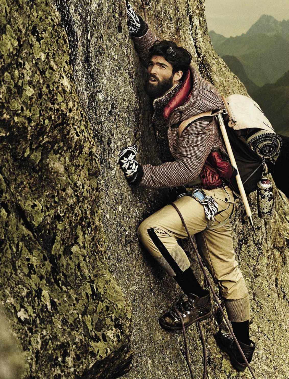 Dimitris Alexandrous Seeks Freedom on the Alps for Italian GQ