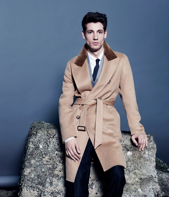 Nicolas Ripoll Models Winter Coats for Wall Street Journal