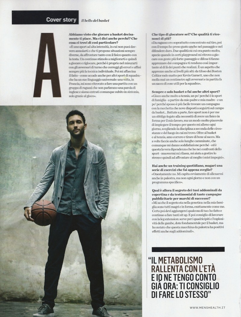 Noah Mills Sweats in Dolce & Gabbana's Gym Collection for Men's Health Italia Cover Story