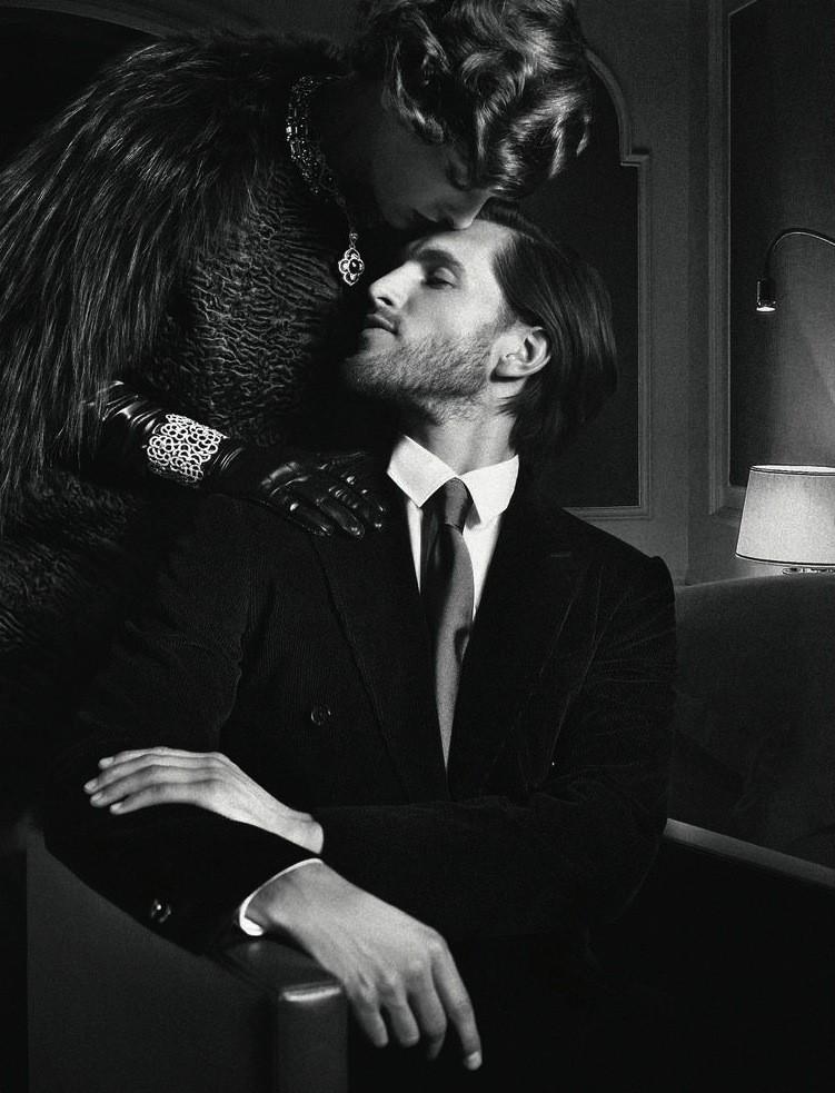 Karl Lagerfeld Shoots Jake Davies for a Cinematic Story for Russian Vogue