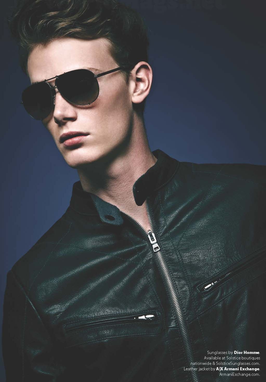 Malcolm De Ruiter Models Winter Sunglasses for Essential Homme
