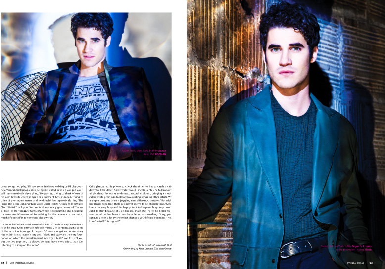 Darren Criss Covers Essential Homme January/February Issue