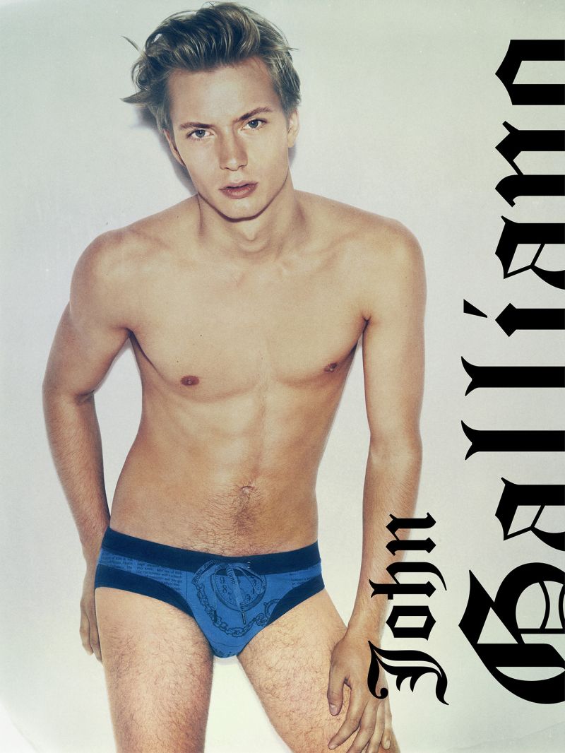 Sebastian Kim Photographs Linus Gustin for John Galliano Spring/Summer 2013 Underwear Campaign