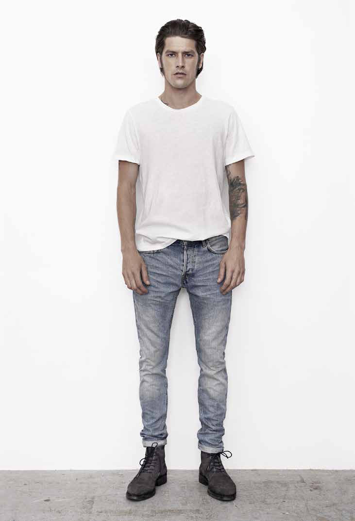 Vinnie Woolston Sports AllSaints Fashions for their January/February 2013 Lookbook