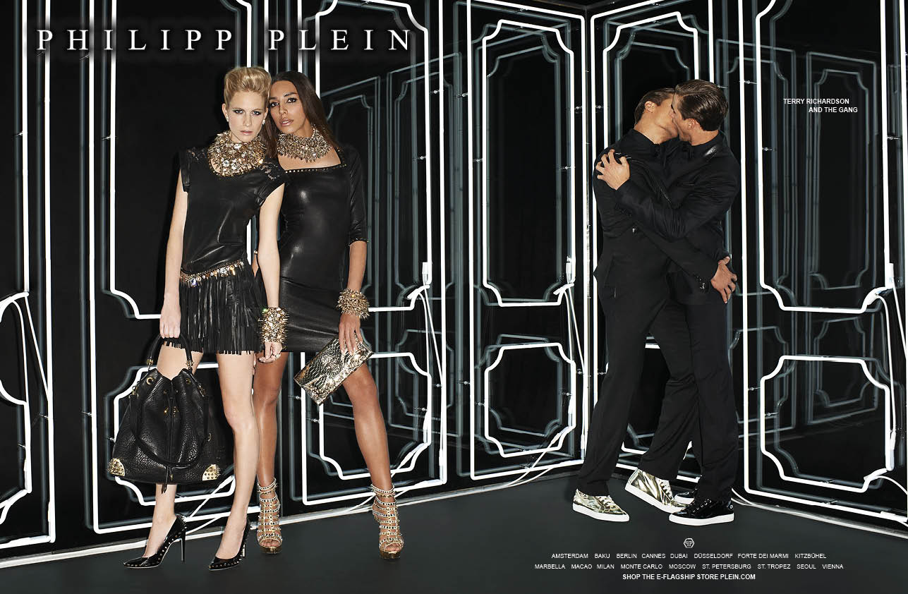 Terry Richardson Photographs a Kissing Marcio & Marcos Patriota for Philipp Plein Spring/Summer 2013 Campaign