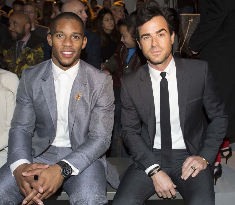 Justin Theroux & Victor Cruz Attend Calvin Klein Collection Fall/Winter 2013 Show