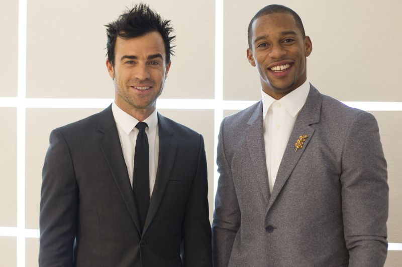 Justin Theroux & Victor Cruz Attend Calvin Klein Collection Fall/Winter 2013 Show
