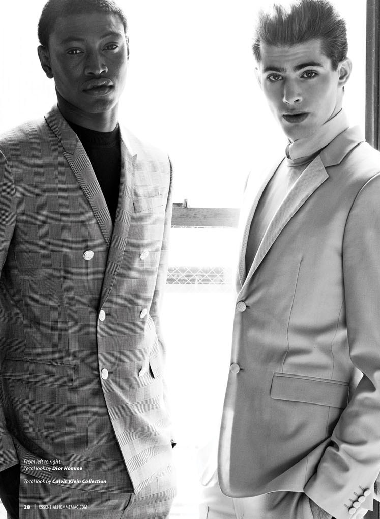 Jamie Wise, Dominique Hollington & Florian Neuville are Visions in Black & White for Essential Homme