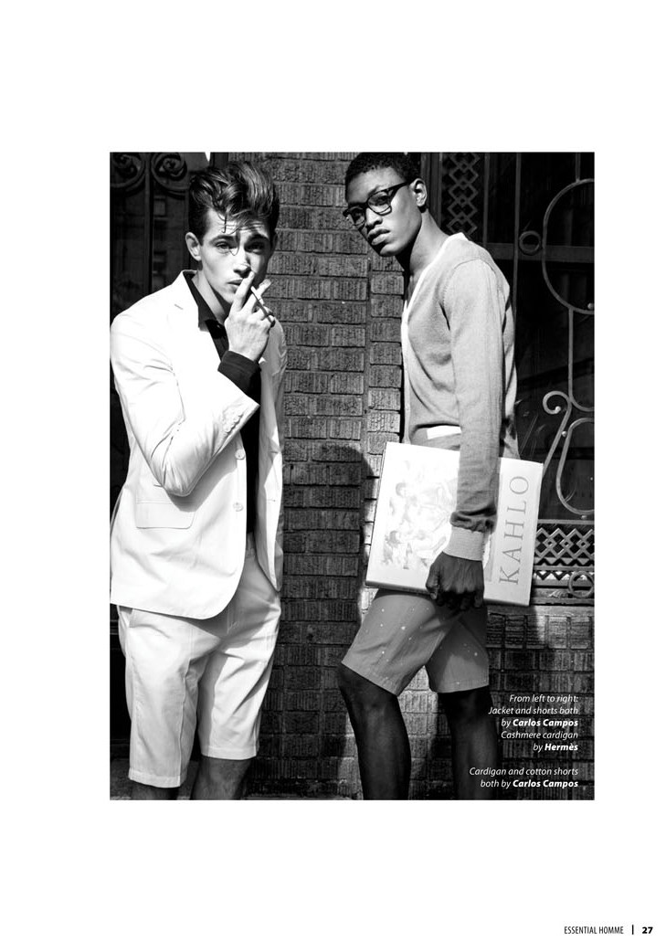 Jamie Wise, Dominique Hollington & Florian Neuville are Visions in Black & White for Essential Homme
