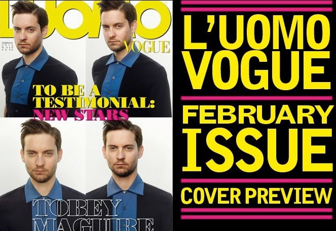 Tobey Maguire Covers this Month's Edition of L'Uomo Vogue