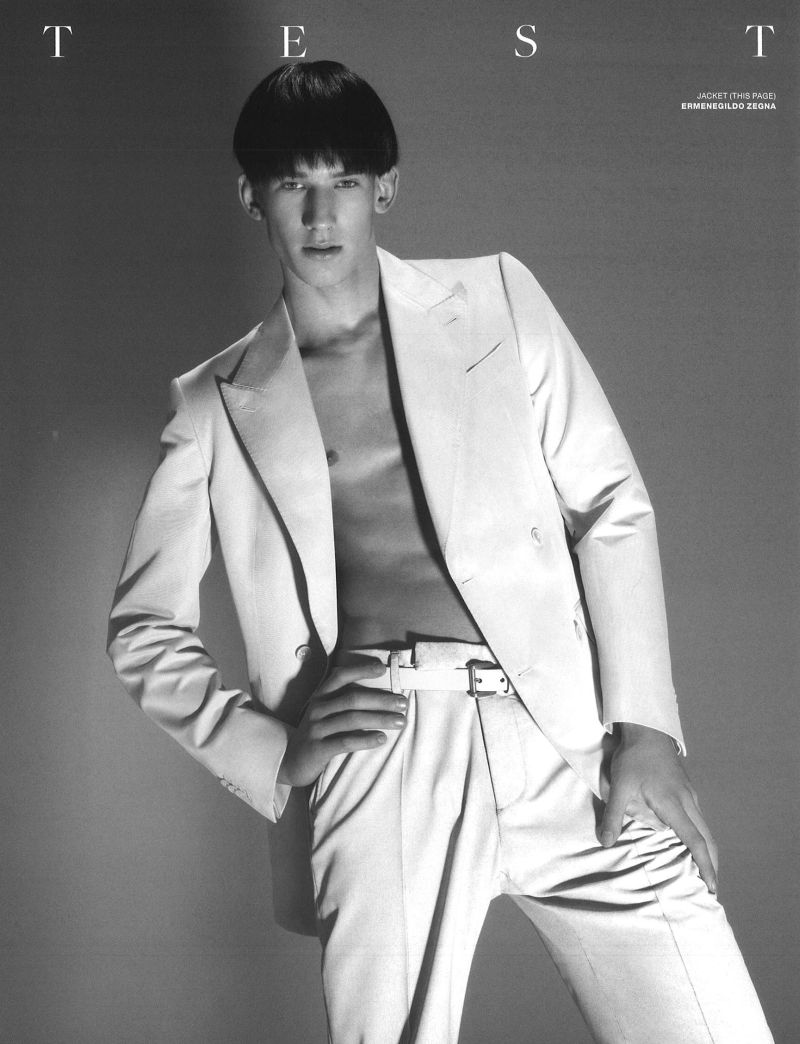 Botond Cseke Dons a White Wardrobe for VMAN – The Fashionisto