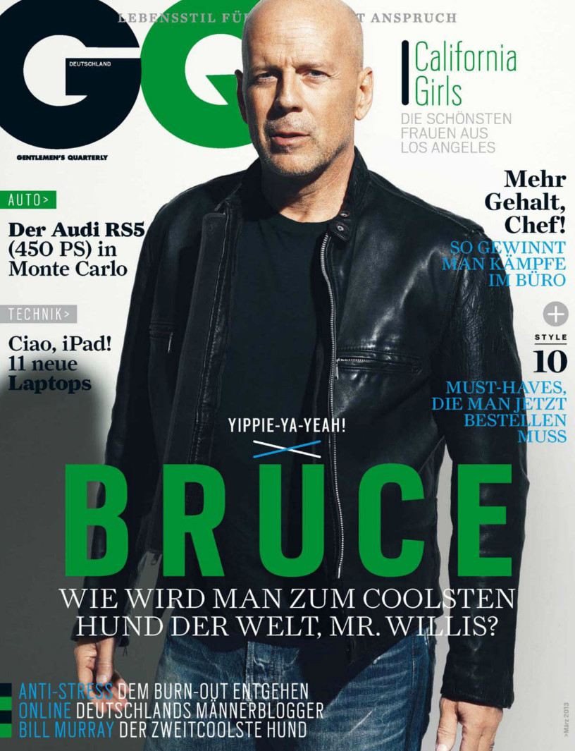 Norman Jean Roy Photographs Bruce Willis for GQ Germany’s March 2013 Issue