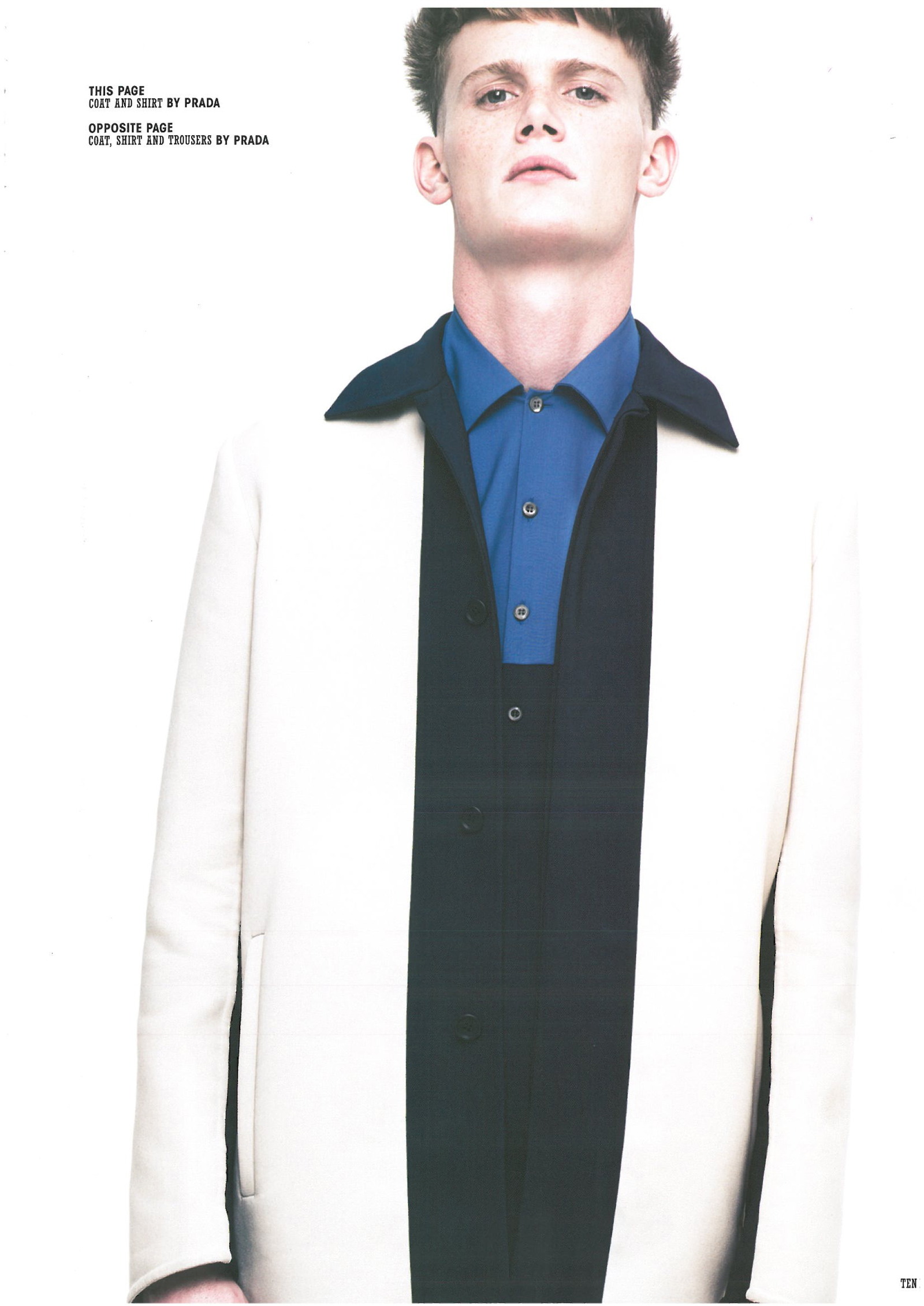 Malcolm De Ruiter Models Prada’s Collection for 10 Men