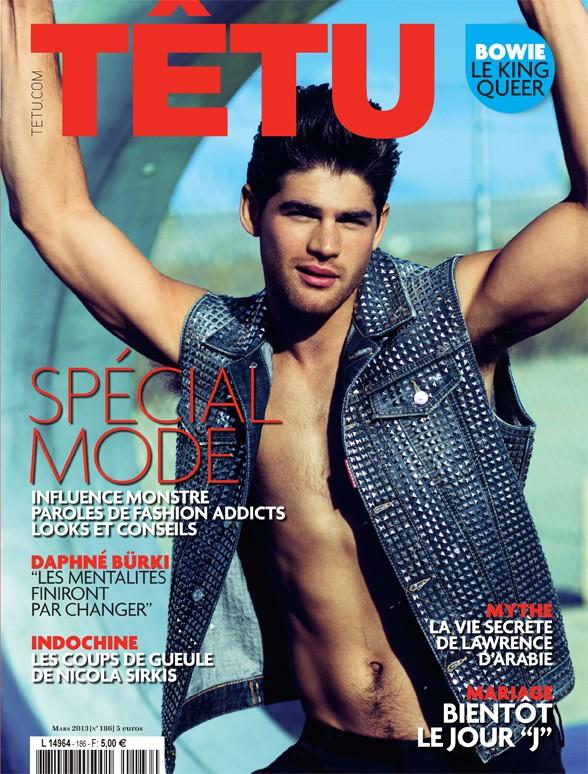 Ryan Bertroche Covers Têtu's March 2013 Issue