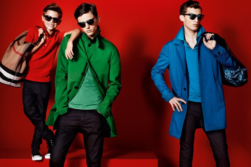 Alex Dunstan, Charlie France & Romeo Beckham Front Burberry's Spring ...