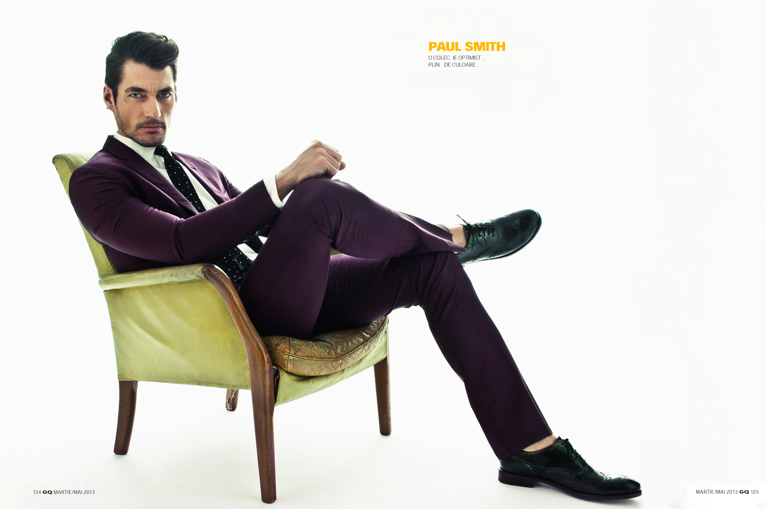 David Gandy Models Eclectic Spring Styles for GQ Romania