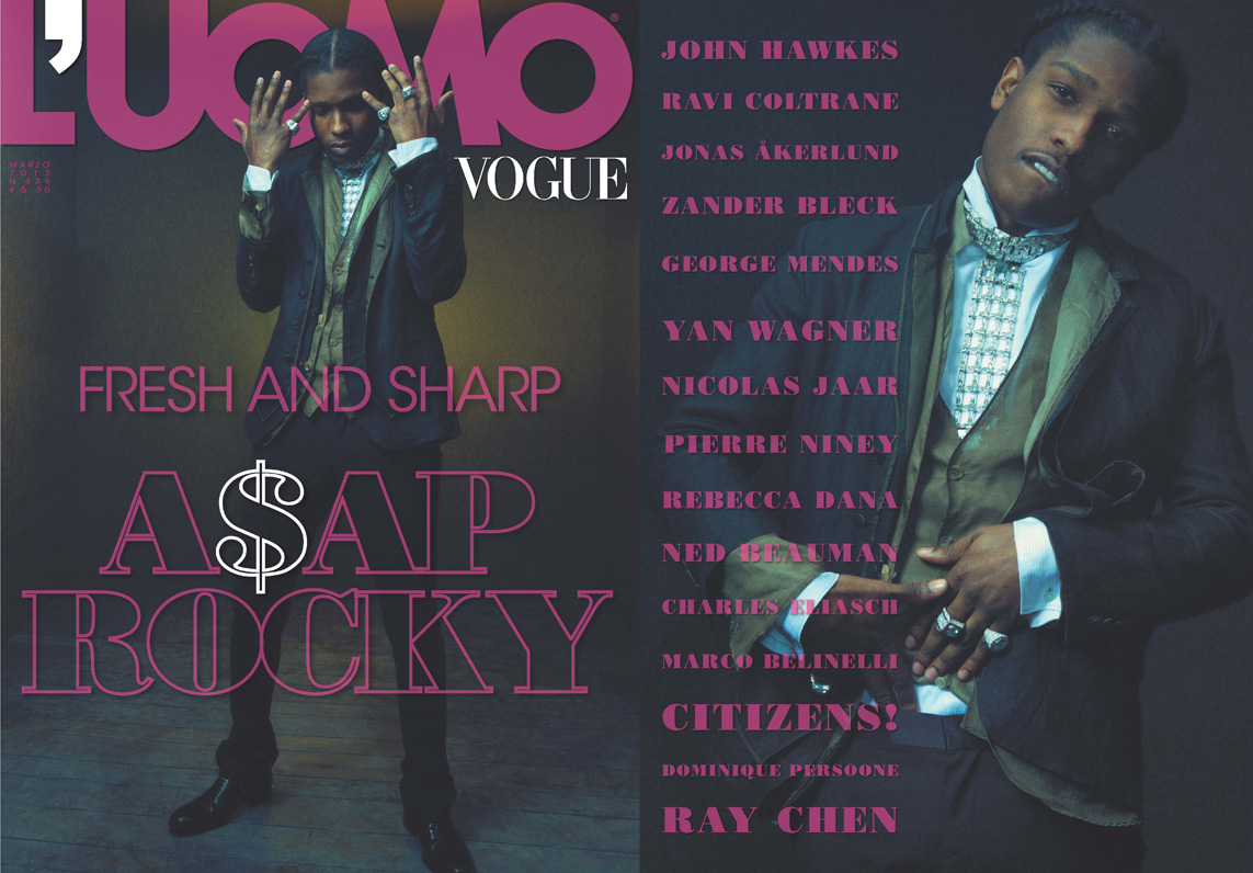 A$AP Rocky Turns Cover Model for L’Uomo Vogue