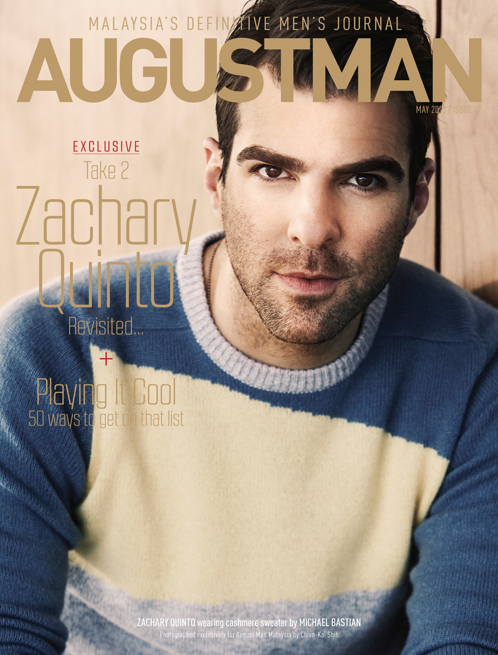 Zachary Quinto Graces August Man Malaysia's iPad Covers