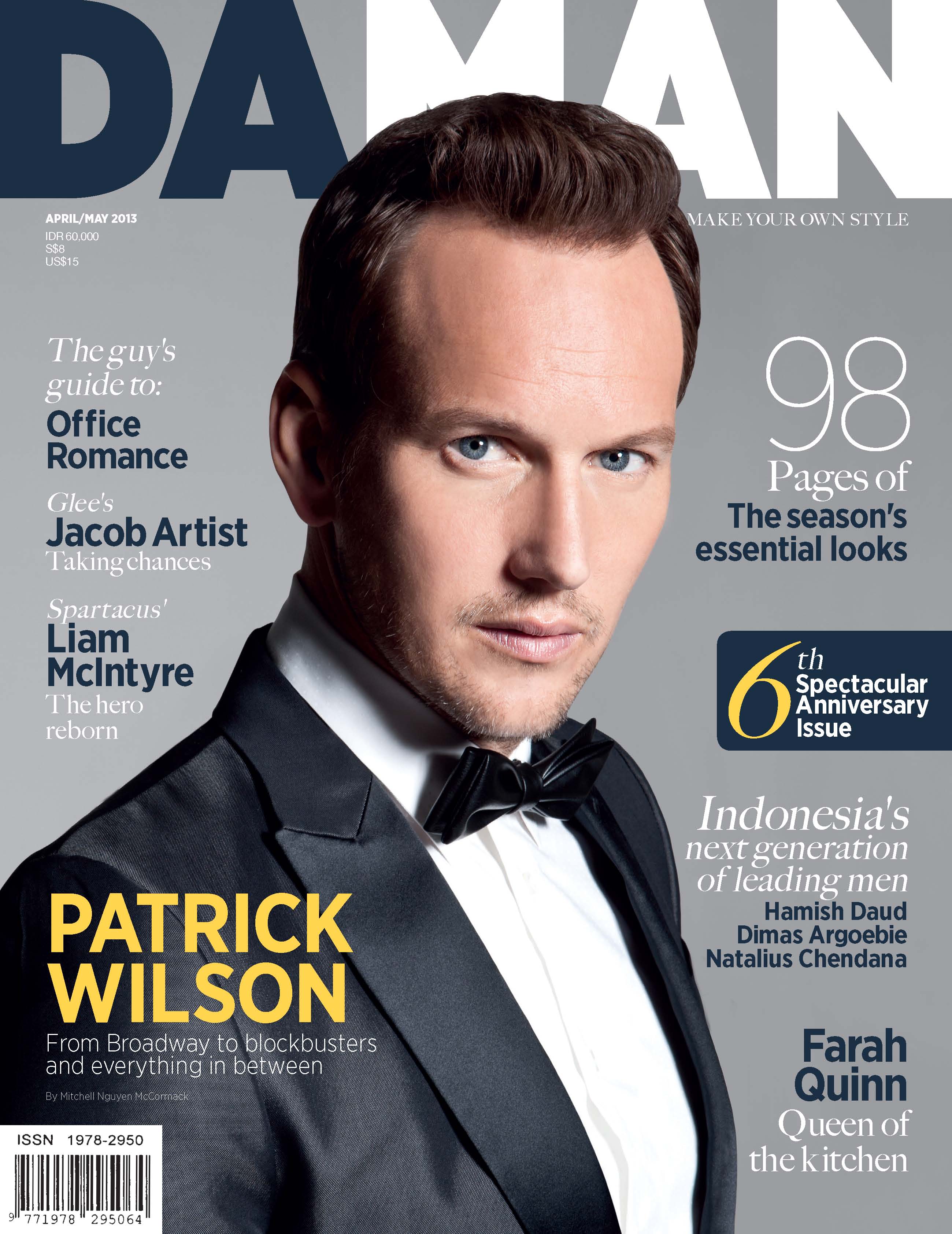 Patrick Wilson Cleans Up for the Cover of DaMan Magazine