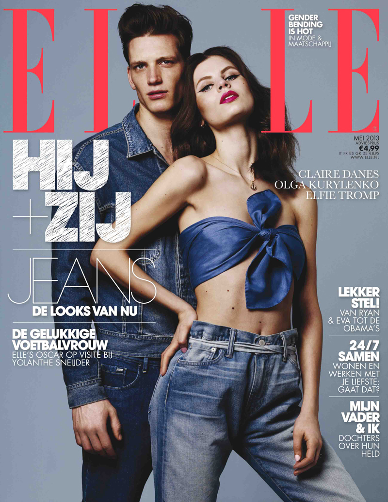 Florian Van Bael Sports Denim Pieces on the Cover of Dutch Elle