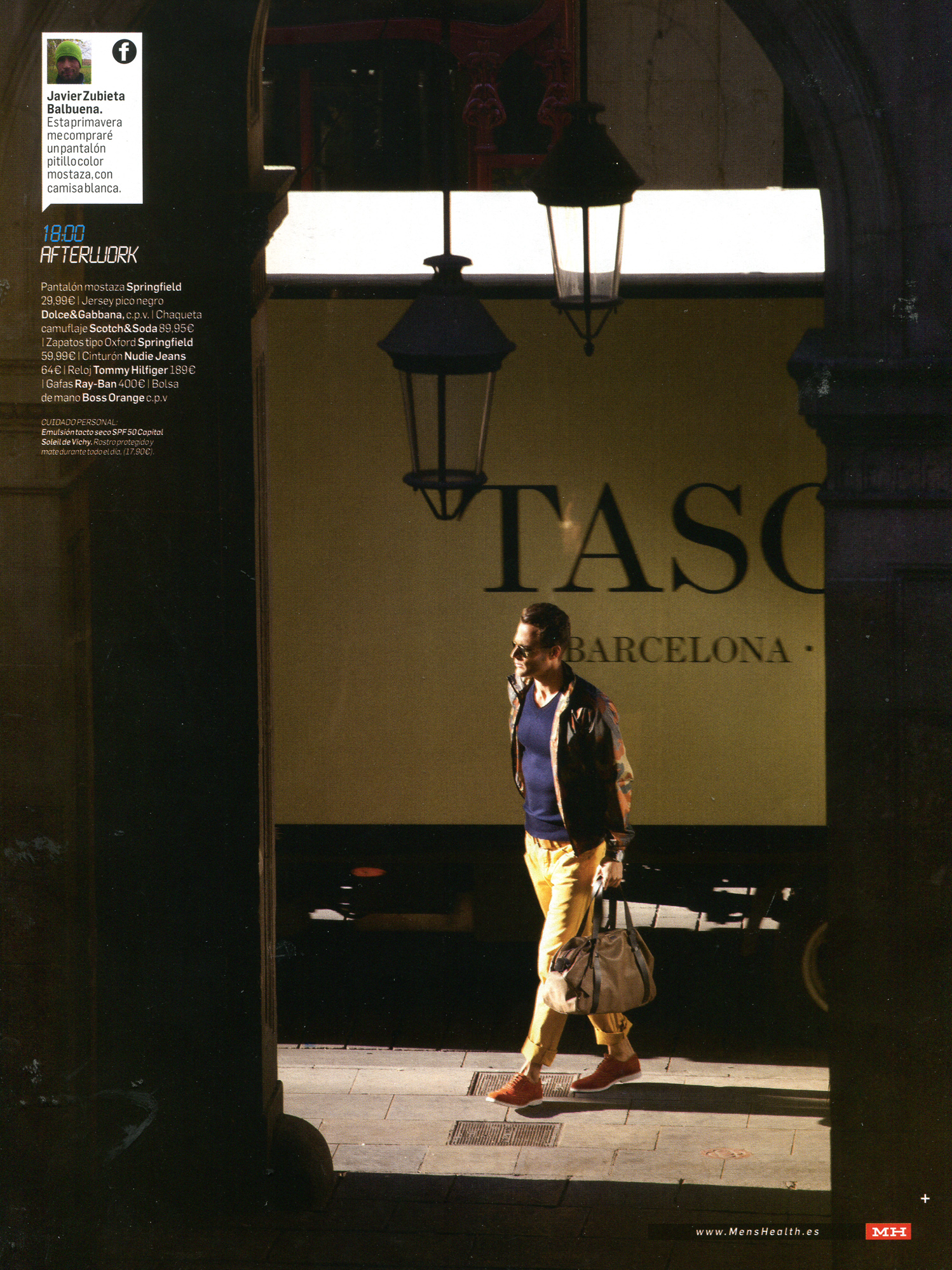 Christian Santamaria Dresses for a Busy Day for Men’s Health Spain