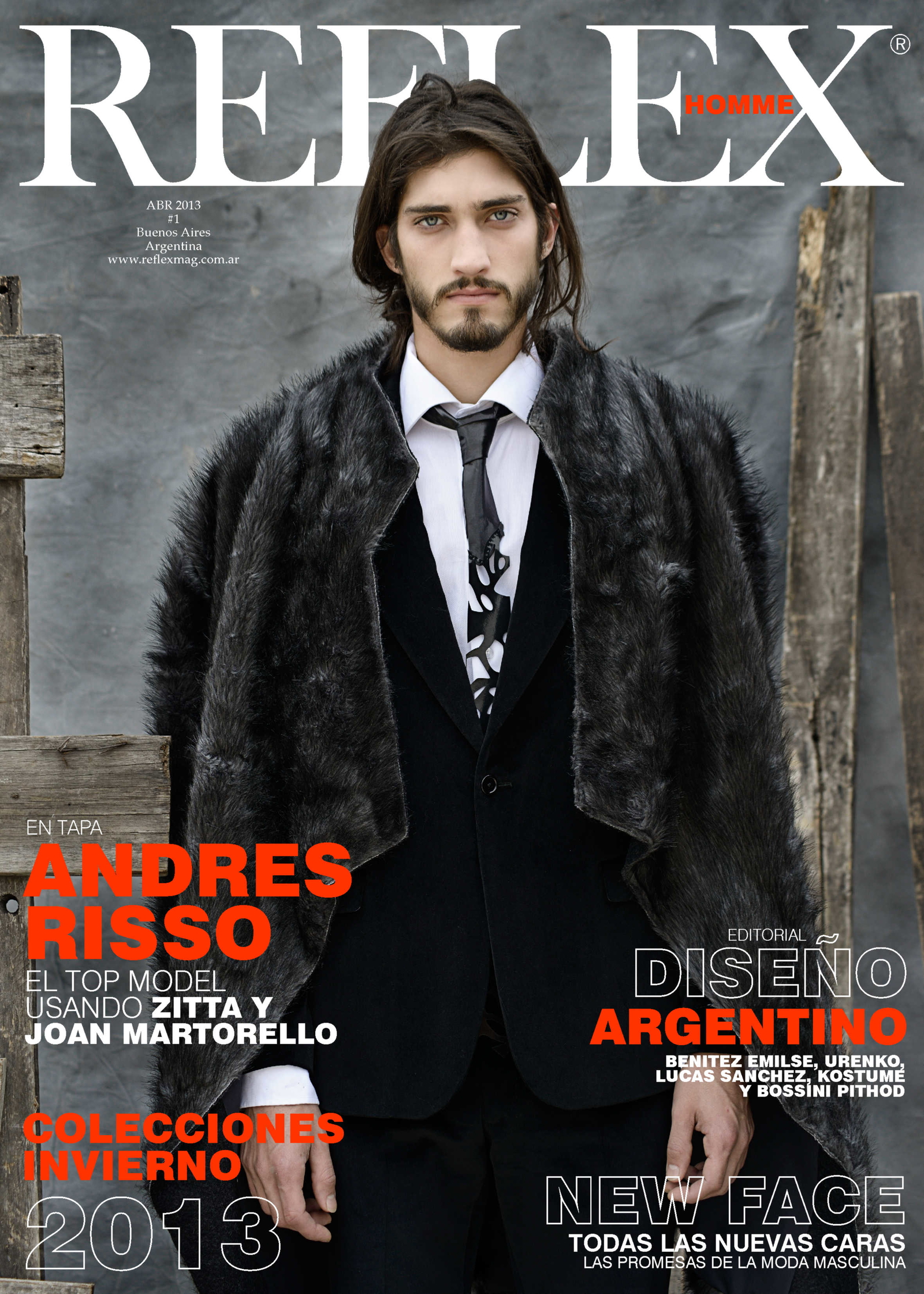 Andres Risso Covers Reflex Homme’s Debut Issue