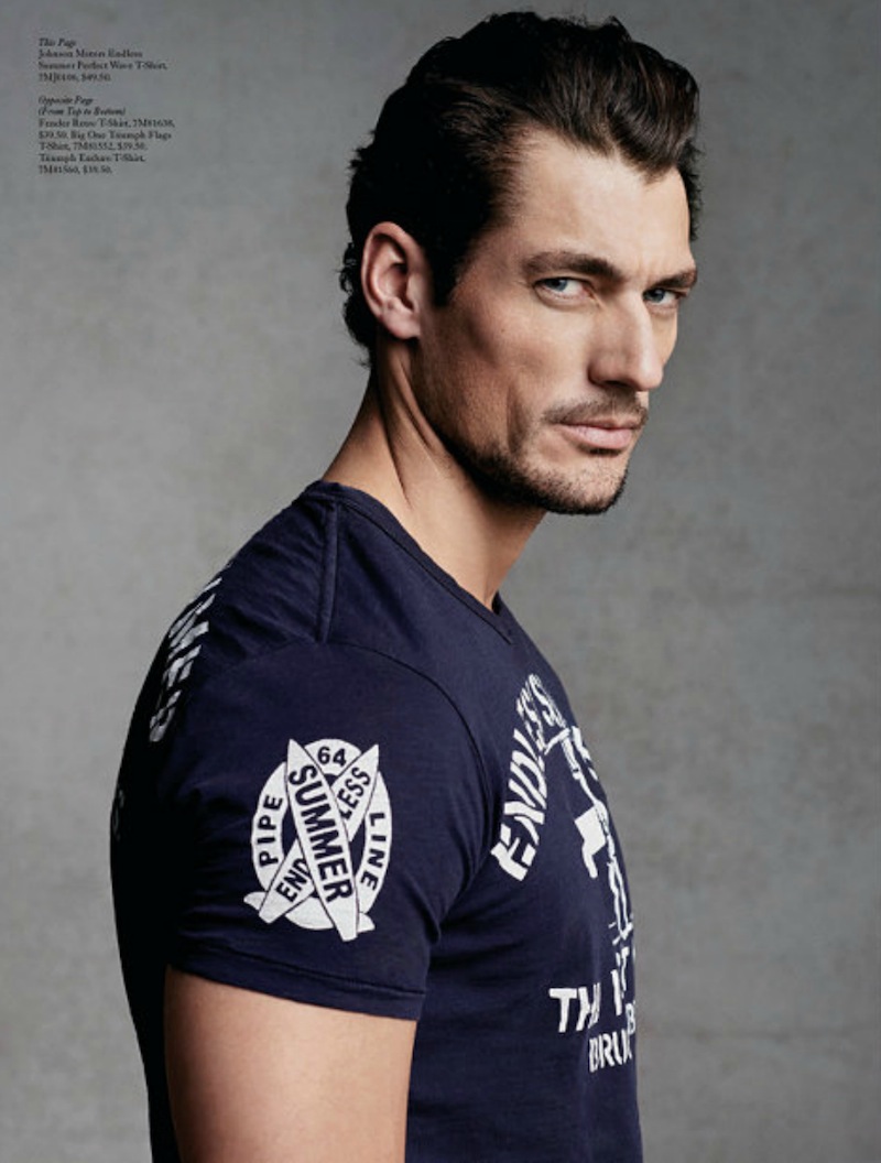 David Gandy Embraces Casual Styles for Lucky Brand’s April 2013 Catalogue