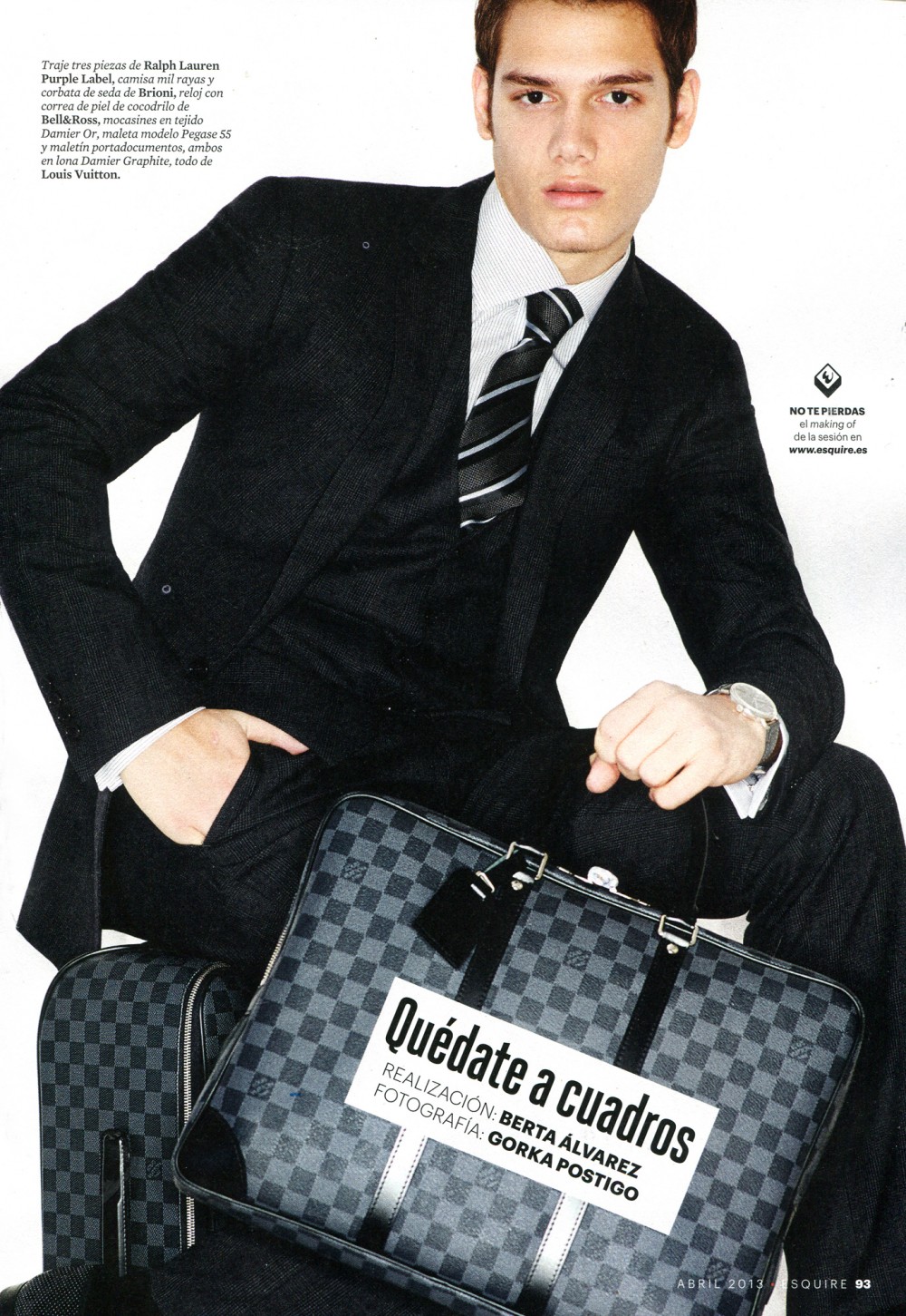 Haydem Guerra Sports Louis Vuitton's Accessories for Spanish Esquire ...
