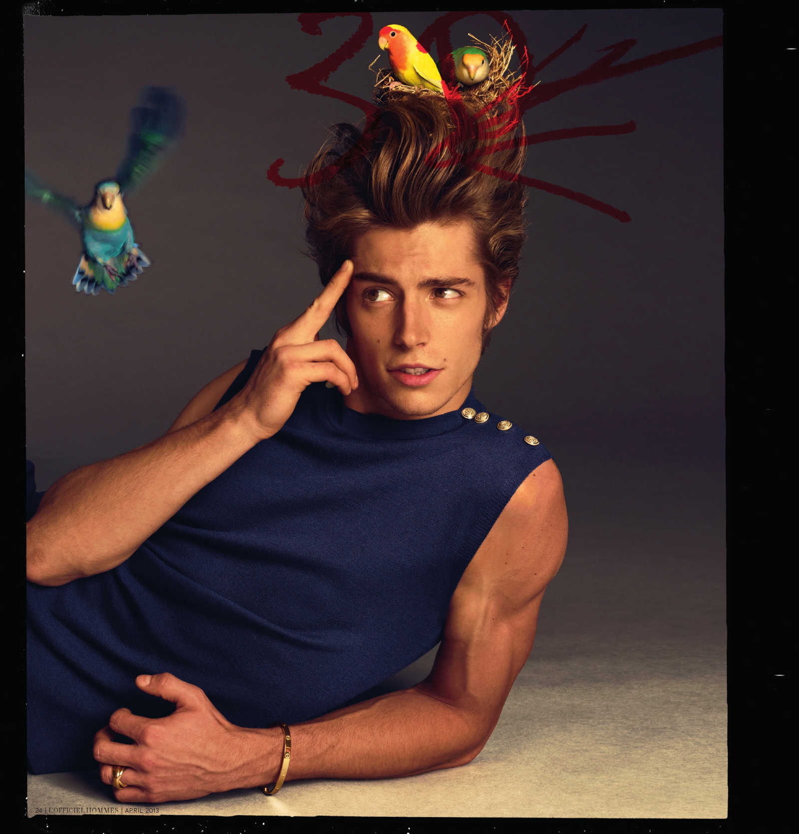 Timothée Bertoni Sports Spring Styles for L’Officiel Hommes Singapore’s Cover Story