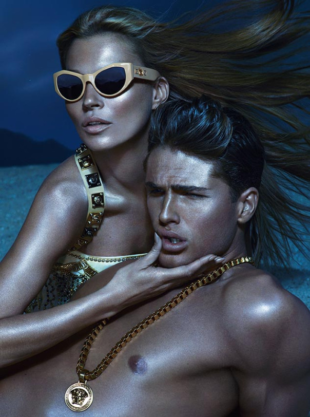 Edward Wilding Versace Shirtless Campaign Kate Moss