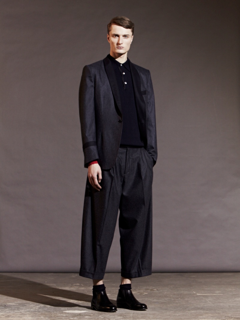 Almantas Petkunas dons a tailored look from 1205's fall-winter 2013 collection.