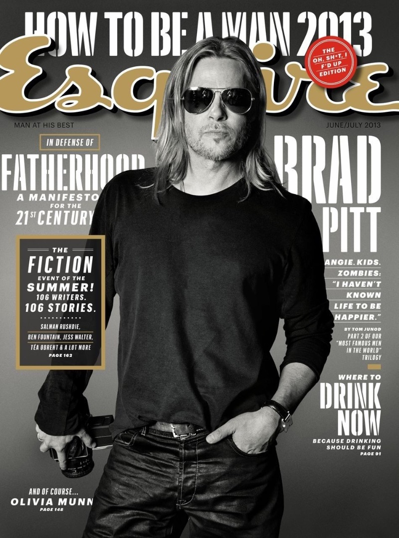 Brad Pitt covers the June/July 2013 issue of Esquire.