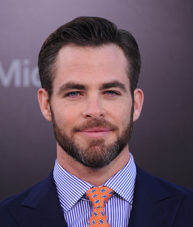 Chris Pine Closeup Striped Shirt Paisley Tie » Chris Pine Wears Ralph Lauren to the LA Premiere of 'Star Trek' Chris Pine Closeup Striped Shirt Paisley Tie